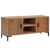 vidaXL Mobile TV Marrone 110x35x48 cm in Legno Massello di Pino
