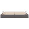 vidaXL Letto con Contenitore Grigio 200 x 200 cm Pelle sintetica