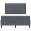 vidaXL Letto a molle con materasso Grigio scuro 160 x 200 cm Velluto