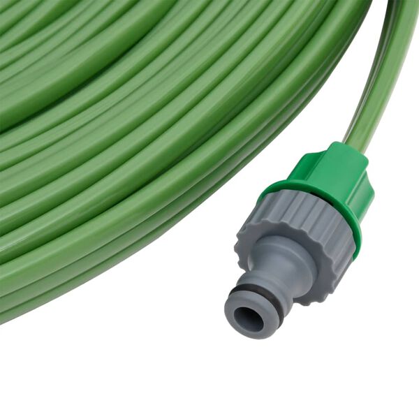 vidaXL Tubo di Irrigazione 3 Tubi Verde 7,5 m PVC