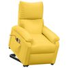 vidaXL Poltrona Alzapersona Massaggiante Gialla in Tessuto