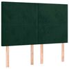 vidaXL Giroletto senza Materasso Verde Scuro 140x190 cm in Velluto