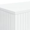 vidaXL Tavolo consolle Rigato Bianco Lucido 155 x 29 x 74 cm