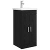 vidaXL Mobile da bagno con lavabo Rovere Nero 42 x 40 x 84,5 cm