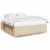 vidaXL Giroletto senza Materasso Crema 200x200 cm in Tessuto