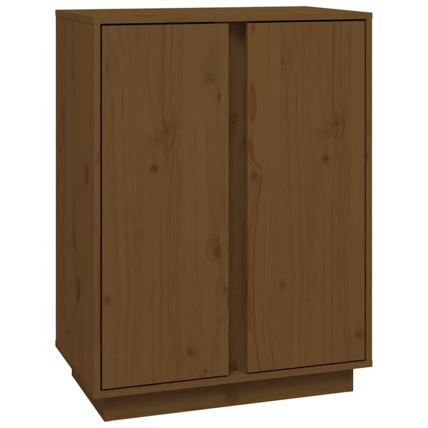 vidaXL Credenza ambra 60x35x80 cm in Legno Massello di Pino