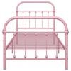 vidaXL Giroletto Rosa in Metallo 90x200 cm