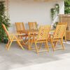 vidaXL Sedia da Giardino 6 pcs Marrone 57 x 72 x 109 cm