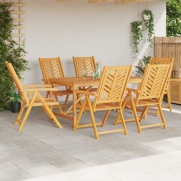 vidaXL Sedia da Giardino 6 pcs Marrone 57 x 72 x 109 cm