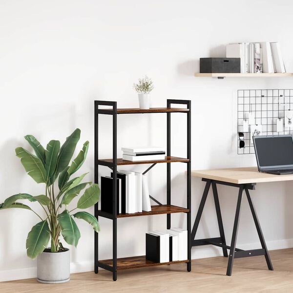 vidaXL Libreria Rovere fum&eacute; 40 x 30 x 85 cm Legno multistrato