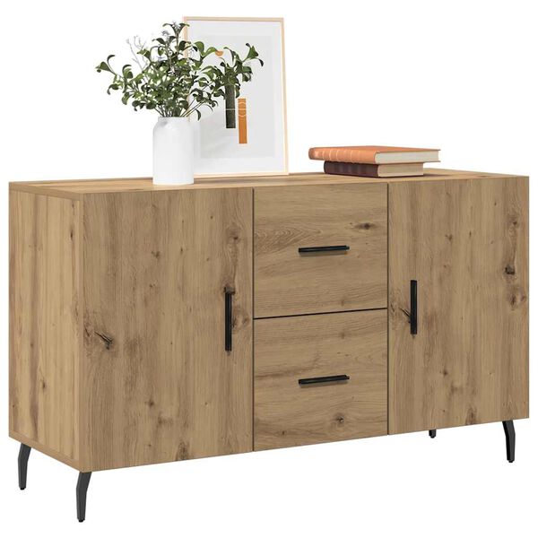 vidaXL Credenza Rovere Artigianale 100x36x60 cm in Legno Multistrato