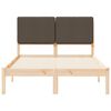 vidaXL Letto con Testiera Rivestita Talpa 120 x 200 cm Pino massello