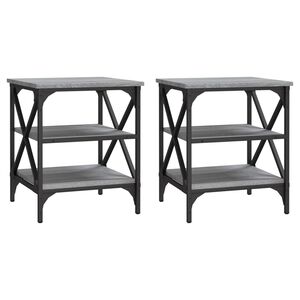vidaXL Tavolini 2 pz Grigio Sonoma 40x42x50 cm in Legno Multistrato
