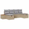 vidaXL Set Divano da Giardino 6 pz Beige polyrattan