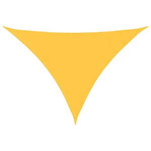 vidaXL Parasole a Vela Oxford Triangolare 3x3x4,24 m Giallo