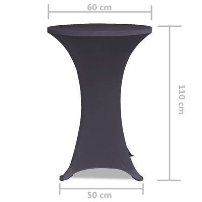 vidaXL Copertura Elastica per Tavolo 60 cm Antracite