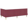 vidaXL Cornice del letto ad angolo Rosso Vino 100 cm x 200 cm Velluto