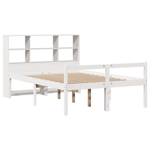 vidaXL Letto Libreria senza Materasso Bianco 160x200 cm Legno di Pino