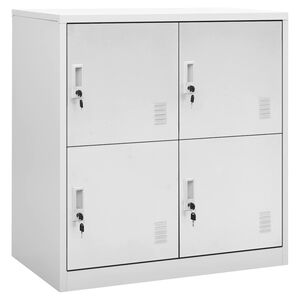 vidaXL Armadietto con Chiave Grigio Chiaro 90x45x92,5 cm in Acciaio
