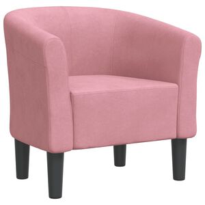 vidaXL Poltrona Cabriolet Rosa in Velluto