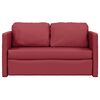 vidaXL Divano Letto da Terra 2 in 1 Rosso Vino 112x174x55cm Similpelle