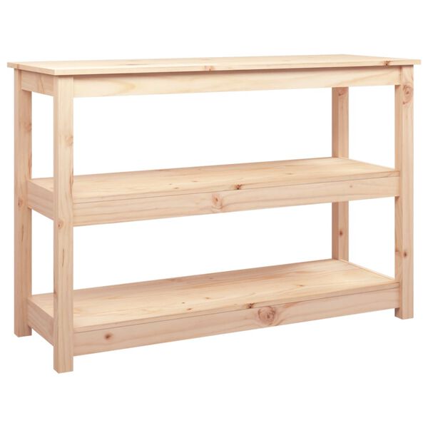 vidaXL Tavolo Consolle 110x40x74 cm in Legno Massello di Pino
