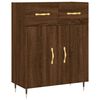vidaXL Credenza Rovere Marrone 69,5x34x180 cm in Legno Multistrato