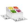 vidaXL Supporto Gastronorm con 4 Contenitori GN 1/6 in Acciaio Inox