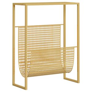 vidaXL Portariviste Oro 35x15x45 cm in Acciaio