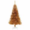 vidaXL Albero di Natale con 150 LED con supporto Oro 120 cm PET