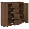 vidaXL Credenza con Cassetti Rovere Marrone 100,5x35x98,5cm Truciolato