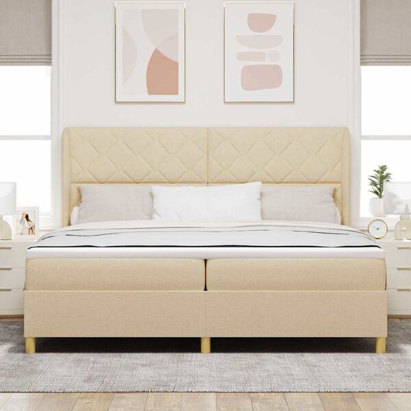 vidaXL Letto con molle e materasso Grigio Scuro 90x190 cm Tessuto