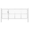 vidaXL Cancello da Giardino in Rete Argento 350x125 cm in Acciaio Zincato