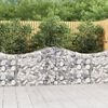 vidaXL Cesti Gabbioni ad Arco 2 pz 200x30x80/100 cm Ferro Zincato