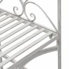 vidaXL Panchina da giardino con cuscino Bianco 104 x 54 x 93cm Acciaio