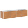 vidaXL Letto Rialzato Giardino 320x80x77 cm in Acciaio Zincato Argento