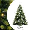 vidaXL Albero di Natale Artificiale Pieghevole 150 LED Verde 120 cm