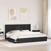 vidaXL Letto con Contenitore Nero 200 x 200 cm Legno multistrato