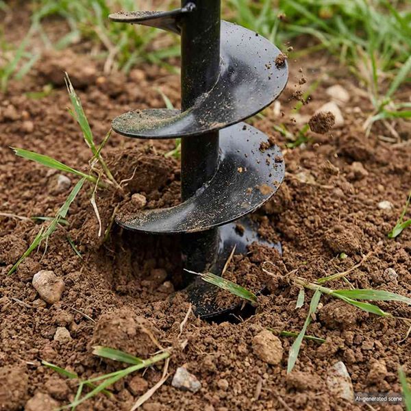 Trapano da terra con manico 120 mm con Tubo di prolunga Acciaio 13 m