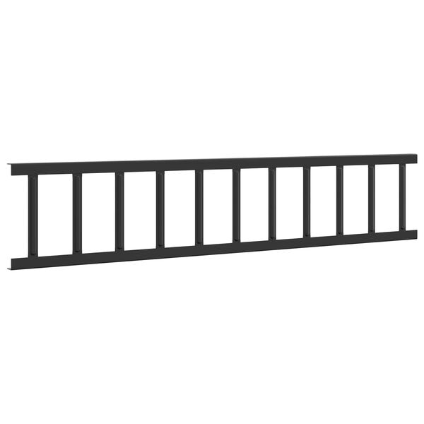 vidaXL Guardia per neve sul tetto Nero 300 x 2,5 x 20 cm Acciaio