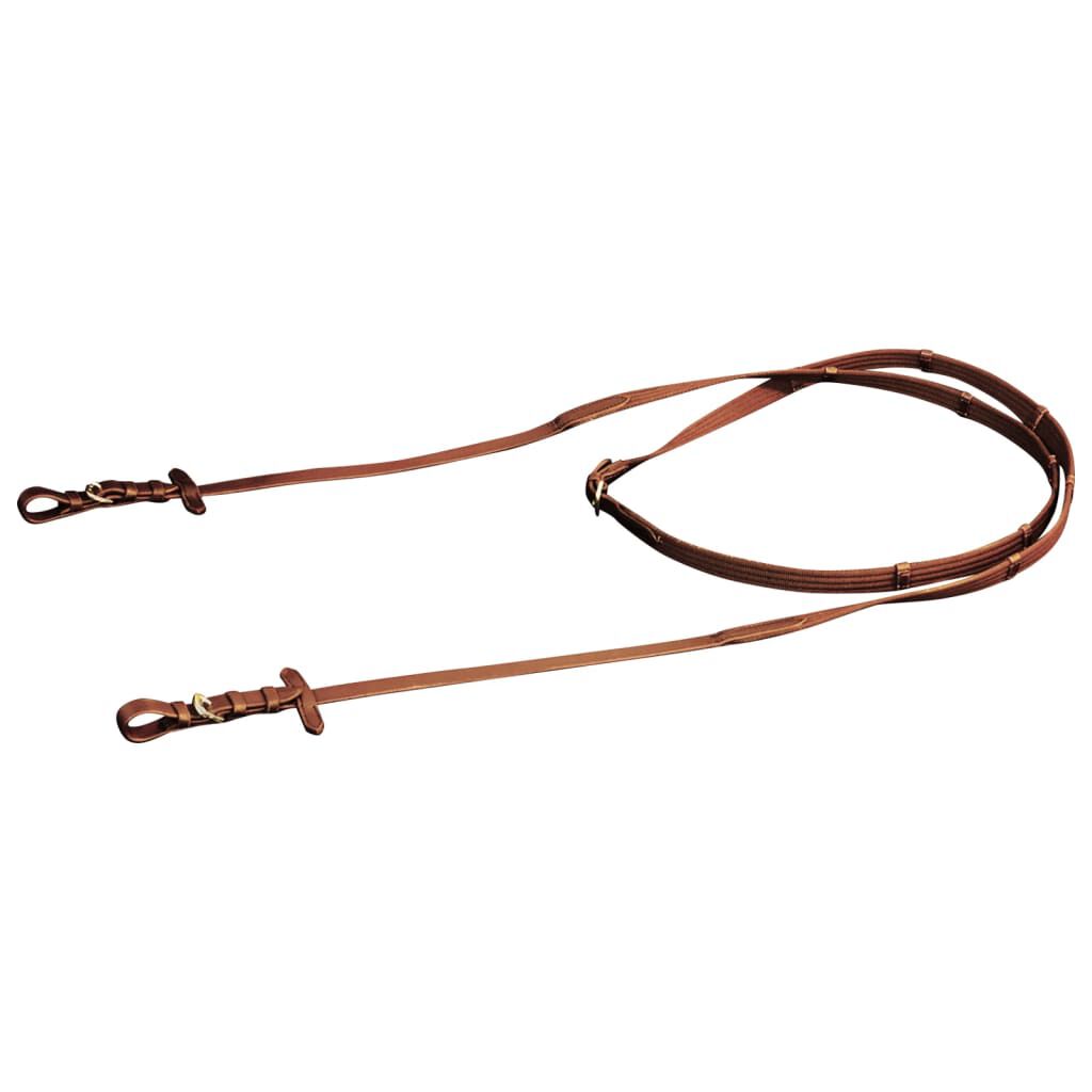 Cwell Equine Briglia In Piena Pelle Marrone Senza Morso Con Redini Web Grip - Taglia Full