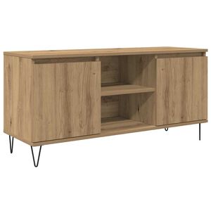 vidaXL Mobile TV Rovere artigianale 104 x 35 x 50 cm Legno multistrato