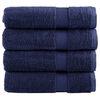vidaXL Asciugamani da bagno Premium SOLUND 4 pz Blu navy 100x150 cm 600 g/m&sup2;