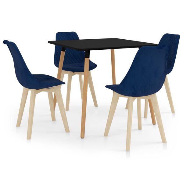 vidaXL Set da Pranzo 5 pz Blu