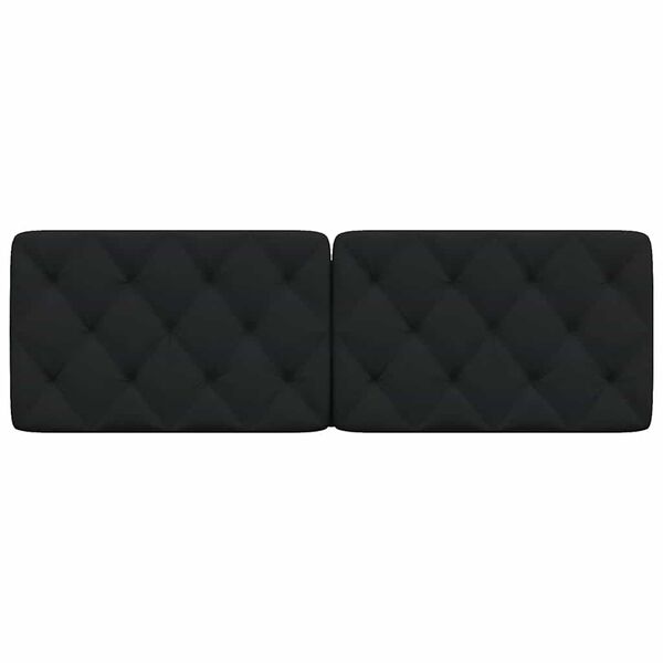 vidaXL Cuscino Testiera Nero 160 cm in Tessuto