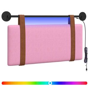 vidaXL Testiera sospesa Con luce LED Rosa PU Antico