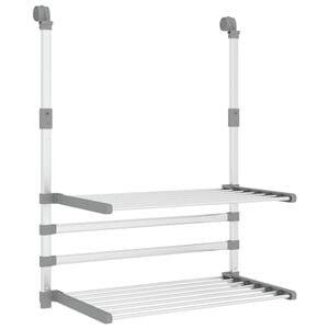 vidaXL Stendino per Balcone 54x25x42 cm in Alluminio