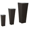 vidaXL Set da esterno 3 pz Nero 30 x 30 x 80 cm Metallo
