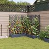 vidaXL Vaso da giardino 5 pcs Grigio 120 x 120 x 125,5 cm Plastica