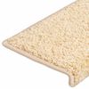vidaXL Tappetini per scale 20 pz 65x21x4 cm Crema Bordo rettangolare